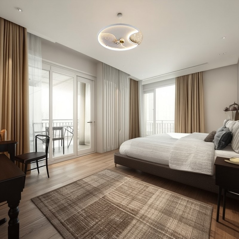Modern Minimalist Round Rectangular Iron Acrylic LED Flush Mount Ceiling Light For Bedroom