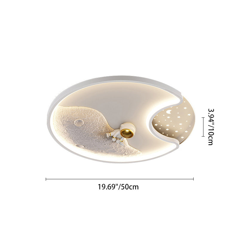 Modern Minimalist Round Rectangular Iron Acrylic LED Flush Mount Ceiling Light For Bedroom