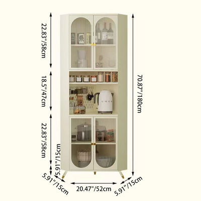 Contemporary Scandinavian Triangular Cold-Rolled Steel Tempered Glass Corner Cabinet 2-Cabinet 2-Tier For Living Room