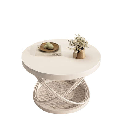 Table basse ronde contemporaine nordique en fer pour salon 