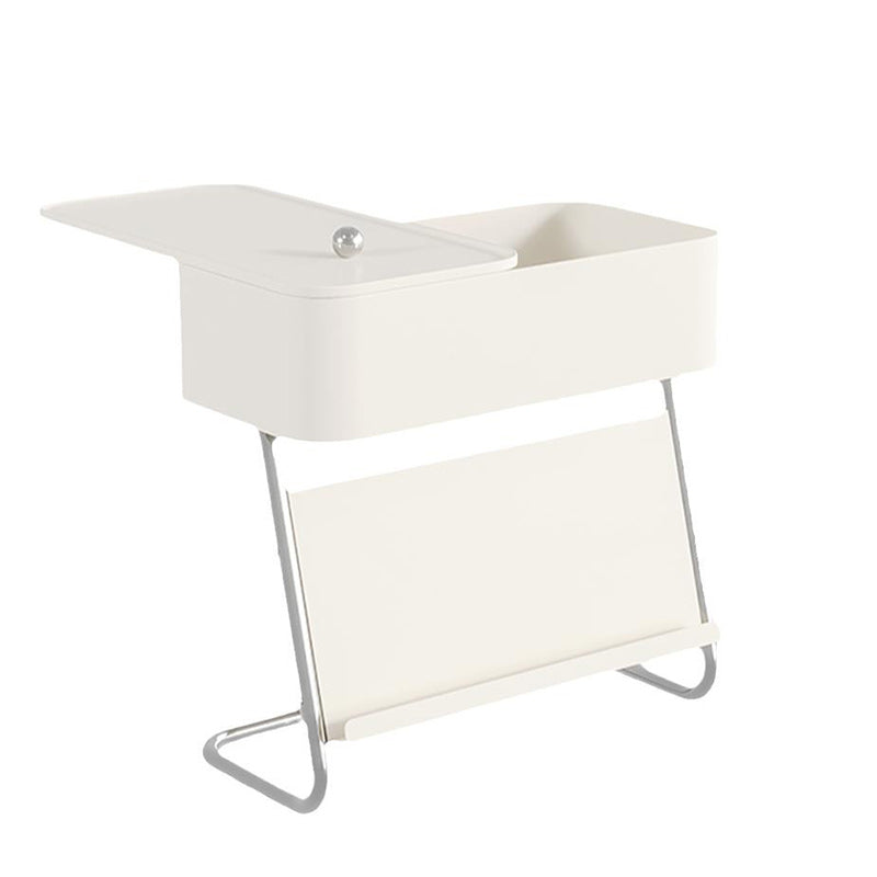 Contemporary Simplicity Rectangular Stainless Steel Side Table 1-Drawer For Living Room