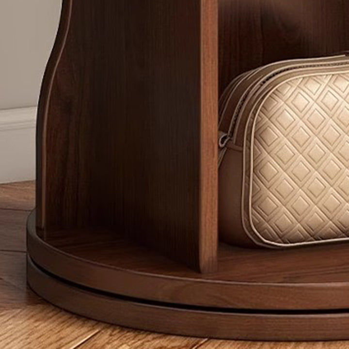Étagère miroir pleine longueur en verre à 5 niveaux, en panneau de fibres de densité moyenne ondulé scandinave contemporain, pour chambre à coucher 