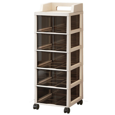 Modern Minimalist Rectangular PP Side Table 3/4/5/6 Drawer For Living Room