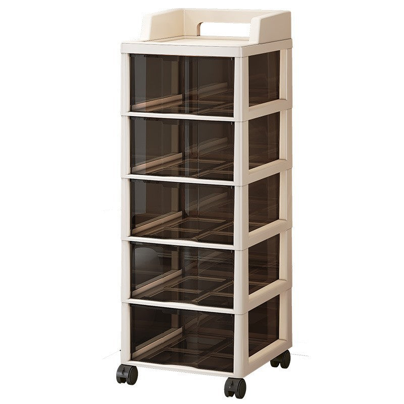 Modern Minimalist Rectangular PP Side Table 3/4/5/6 Drawer For Living Room