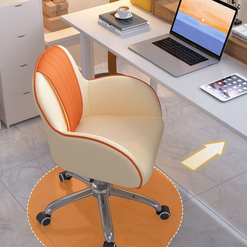 Zeitgenössischer skandinavischer Kurvenquadrat PU Leder Stahl Nylon Schreibtischstuhl Rückenlehne Arm für das Home Office 
