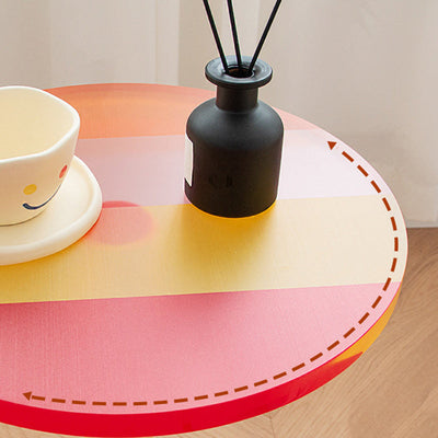 Zeitgenössischer kreativer runder Marmorsäulen-Acryl-Beistelltisch 1-stufig für Wohnzimmer 
