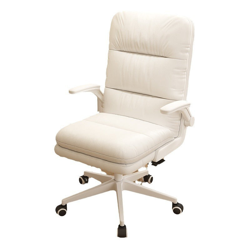 Modern Minimalist Rectangular Nappa Leather Nylon Desk Chair Backrest Armrest For Home Office