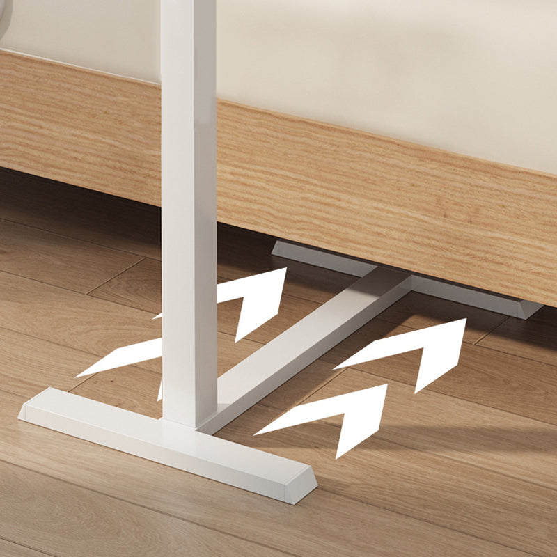 Modern Minimalist Rectangular Particle Board Carbon Steel Side Table 1-Tier For Living Room