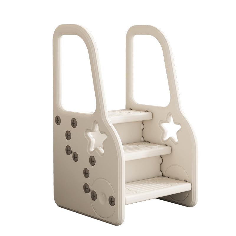 Contemporary Scandinavian High Density Polyethylene Kids Step Stool 2/3-Step For Living Room