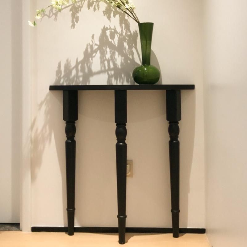 Traditional French Half-Circle Pine Wood Solid Wood Console Table For The Entryways