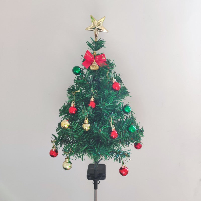 Zeitgenössische kreative solarbetriebene wasserdichte Weihnachtsbaumdekoration aus Eisen, Plüsch, Edelstahl LED Außenlicht Landschaftsbeleuchtung für den Garten 
