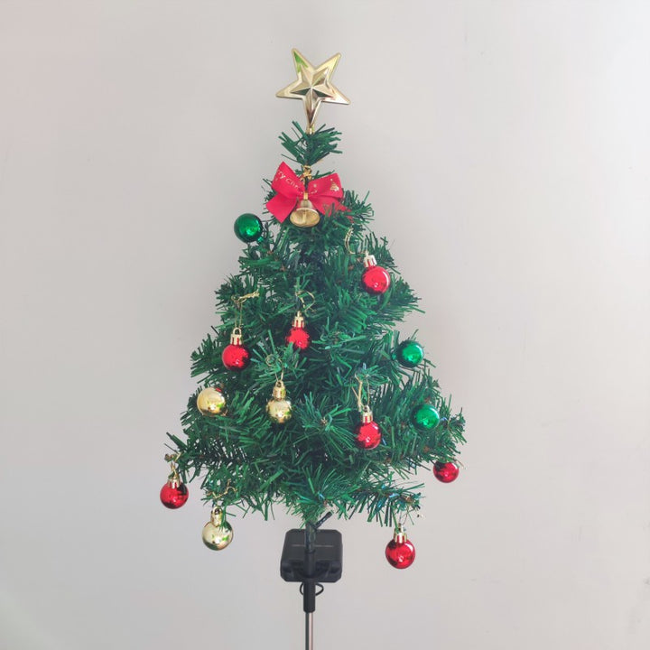 Zeitgenössische kreative solarbetriebene wasserdichte Weihnachtsbaumdekoration aus Eisen, Plüsch, Edelstahl LED Außenlicht Landschaftsbeleuchtung für den Garten 