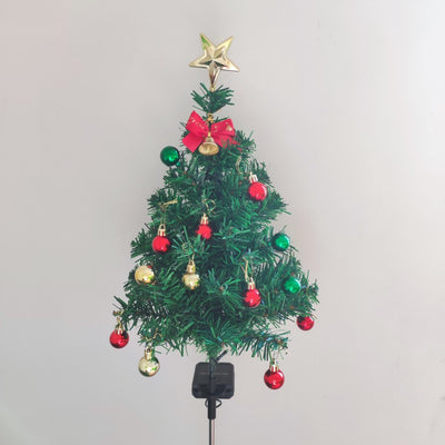 Contemporary Creative Solar Waterproof Christmas Tree Decoration Iron Wire Plush Stainless Steel LED Outdoor Light Landscape Lighting For Garden