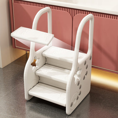 Contemporary Scandinavian High Density Polyethylene Kids Step Stool 2/3-Step For Living Room
