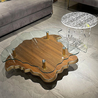 Moderner Luxus runder Acryl-Beistelltisch 1-stufig für Wohnzimmer 