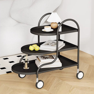 Modern Minimalist Rectangular Steel Side Table 3-Tier For Living Room