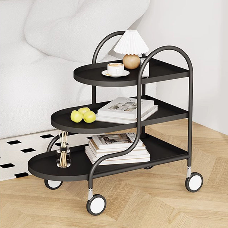Modern Minimalist Rectangular Steel Side Table 3-Tier For Living Room