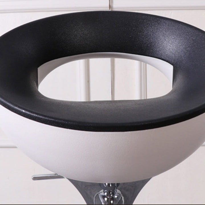 Tabouret de bar pivotant avec repose-pieds rond en fer ABS simplicité moderne pour cuisine 