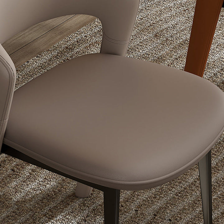 Moderne Luxus Kurve Quadrat Mikrofaser Leder Metall Esszimmerstuhl Rückenlehne Ohne Armlehnen Für Esszimmer 