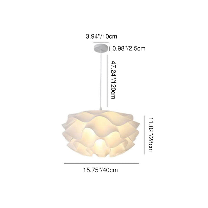 Modern Minimalist Iron Acrylic Floral Petal 1-Light Pendant Light for Living Room