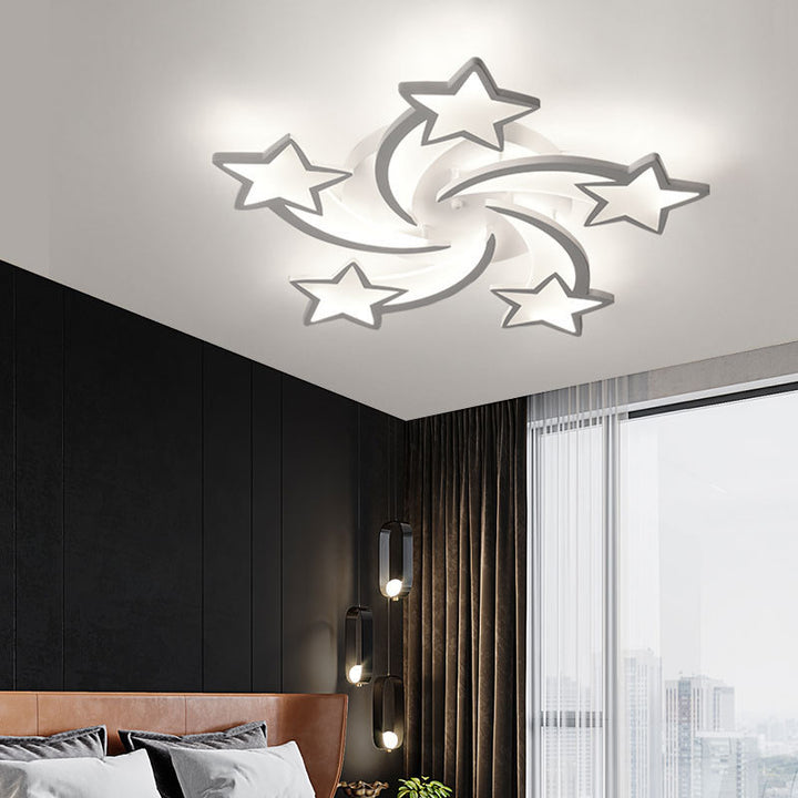 Plafonnier LED semi-encastré en acrylique avec matériel étoile minimaliste moderne pour salon 