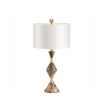 Lampe de table 1 lumière pour chambre à coucher en métal rustique traditionnel Morph nanite tissu cylindre sablier 
