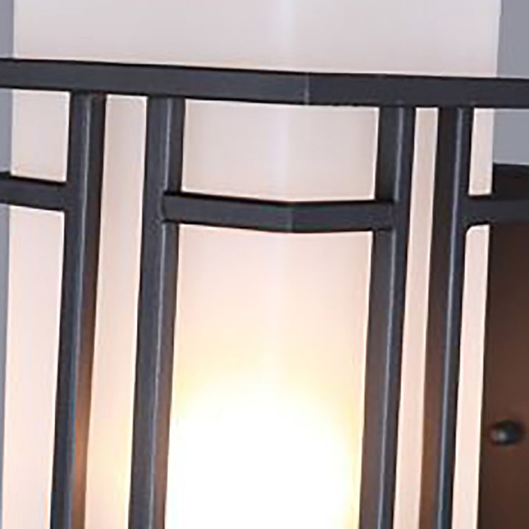 Applique murale moderne minimaliste rectangulaire en alliage étanche avec verre à 1 lumière pour patio extérieur 