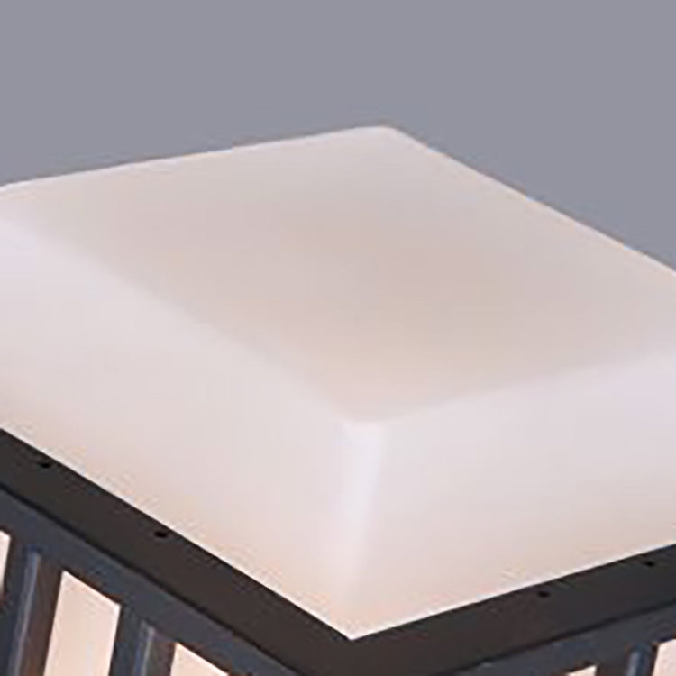 Applique murale moderne minimaliste rectangulaire en alliage étanche avec verre à 1 lumière pour patio extérieur 