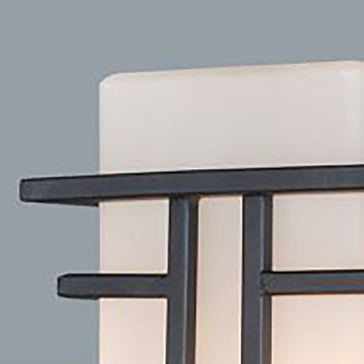 Applique murale moderne minimaliste rectangulaire en alliage étanche avec verre à 1 lumière pour patio extérieur 