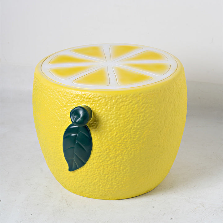 Moderno Art Deco Hoja de Limón Redonda Silla de Plástico Sin Respaldo Sin Brazos Para Dormitorio 