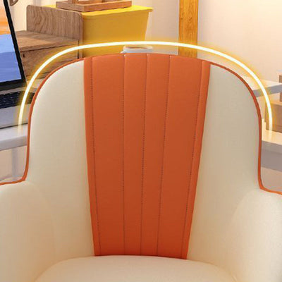 Zeitgenössischer skandinavischer Kurvenquadrat PU Leder Stahl Nylon Schreibtischstuhl Rückenlehne Arm für das Home Office 