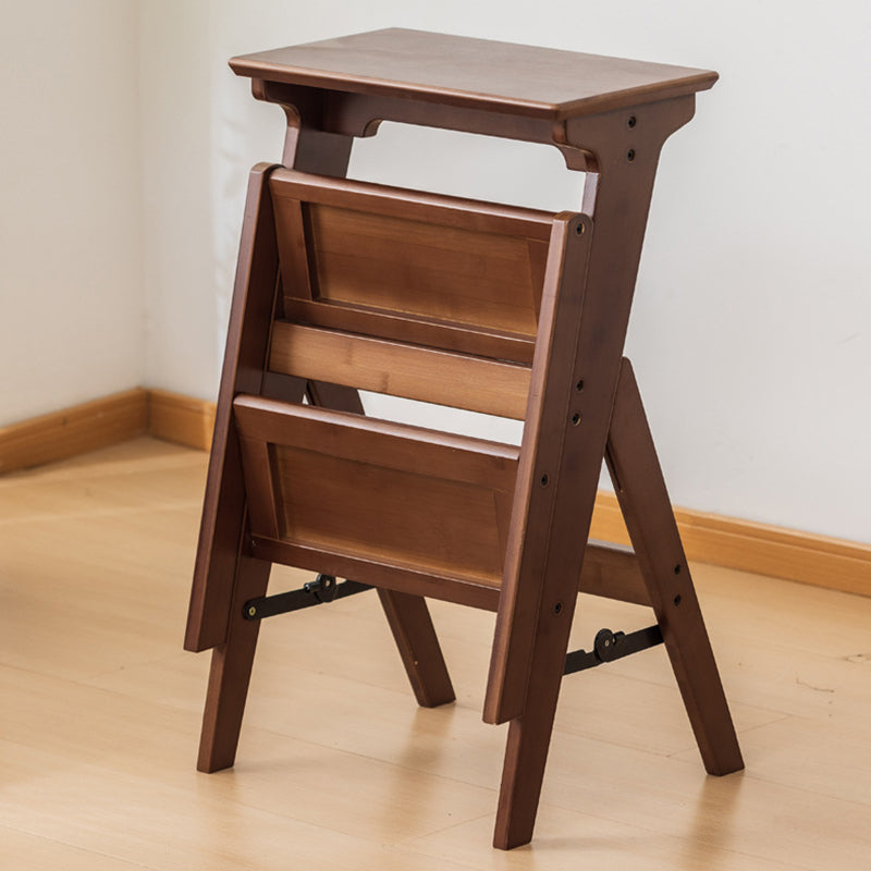 Traditional Vintage Bamboo Folding Step Stool 2/3-Step For Living Room