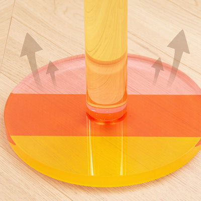 Zeitgenössischer kreativer runder Marmorsäulen-Acryl-Beistelltisch 1-stufig für Wohnzimmer 