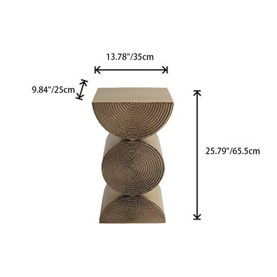 Table d'appoint en fer rectangulaire contemporain scandinave à 1 pied pour salon 