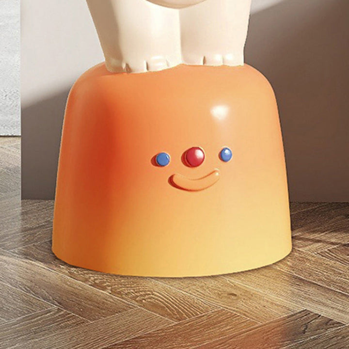 Moderner Art Deco Kinder Katzen rechteckiger Harz Metall Holz Beistelltisch 1-Tablett mit LED-Licht für Schlafzimmer 
