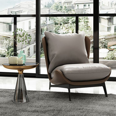 Contemporary Scandinavian Faux Leather Carbon Steel Latex Cotton Sofa For Living Room
