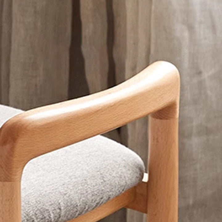 Tabouret de coiffeuse carré en lin et coton traditionnel japonais, sans dossier ni accoudoirs, pour chambre 