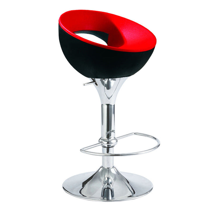 Tabouret de bar pivotant avec repose-pieds rond en fer ABS simplicité moderne pour cuisine 