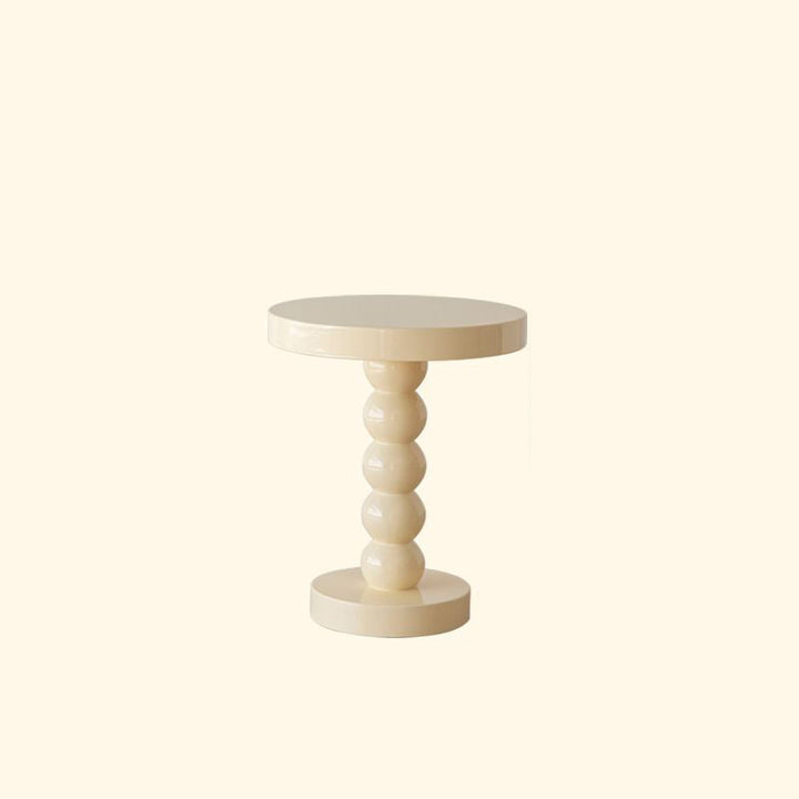 Table basse en bois massif de forme ronde contemporaine pour salon 