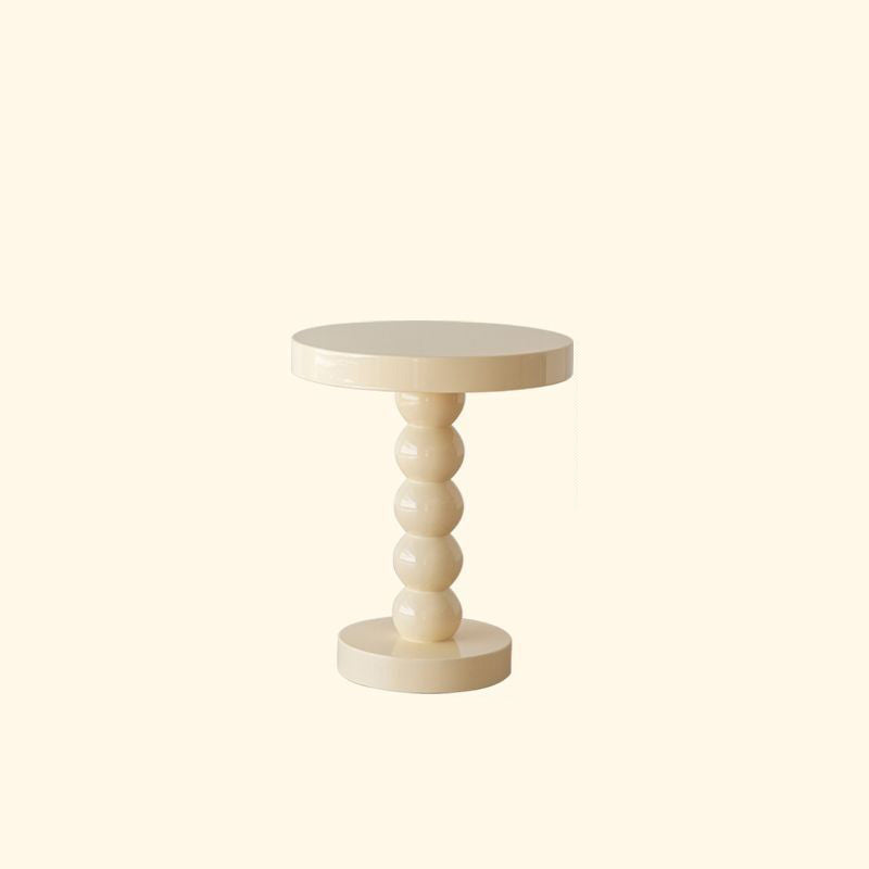 Table basse en bois massif de forme ronde contemporaine pour salon 