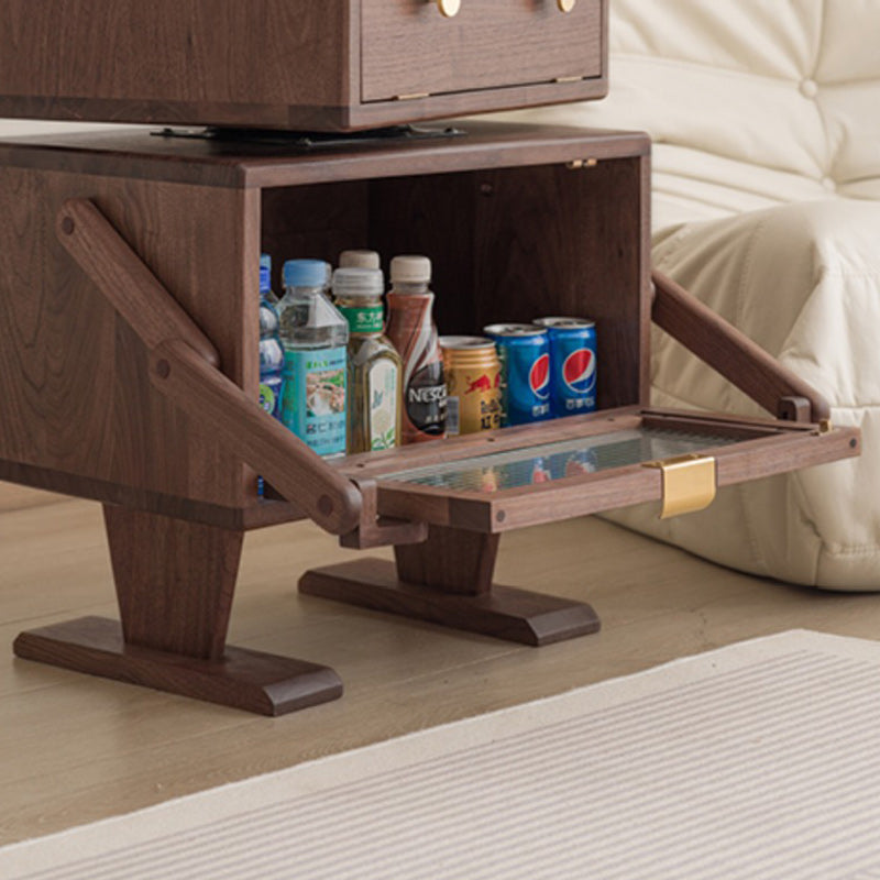 Table de nuit contemporaine pour enfants créative, robot, rectangulaire, cubique, en bois, pivotante, avec 2 armoires pour chambre à coucher 