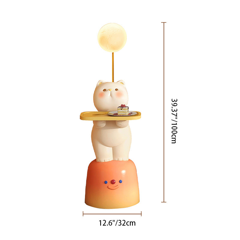 Table de chevet rectangulaire en résine et métal avec plateau en bois style Art Déco moderne pour enfants, avec lumière LED pour chambre 