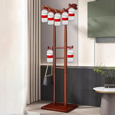 Modern Minimalist Boat-Shaped Hook Solid Wood Display Rack For Living Room