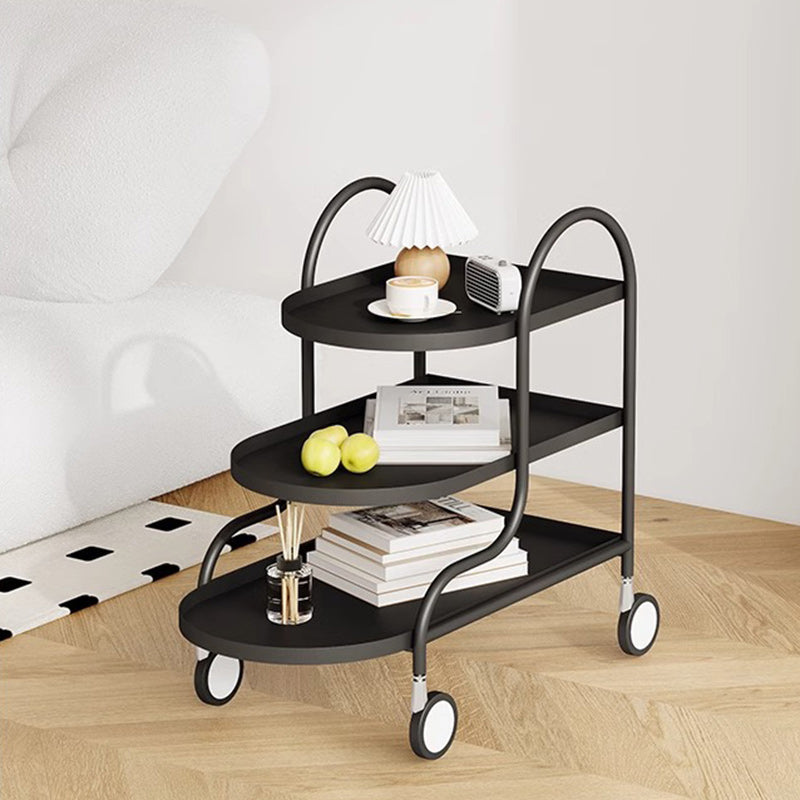 Modern Minimalist Rectangular Steel Side Table 3-Tier For Living Room