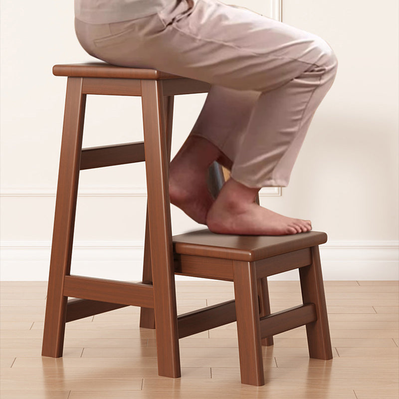 Traditional Vintage Bamboo Folding Step Stool 2/3-Step For Living Room