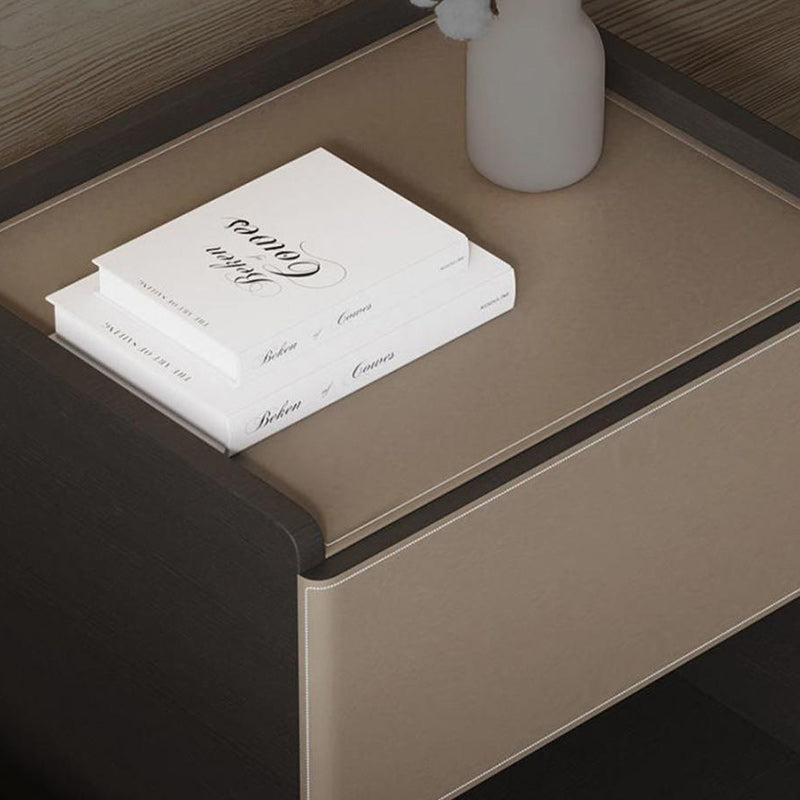 Traditioneller europäischer rechteckiger Holztisch aus Leder mit 1 Schublade für das Wohnzimmer 