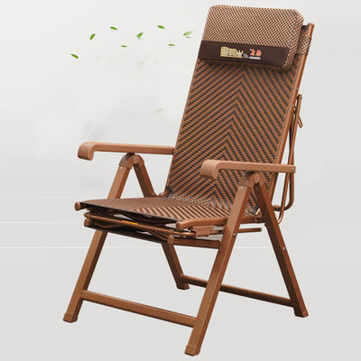 Traditional Farmhouse Rectangular PE Woven Steel Recliner Armrest Backrest For Living Room
