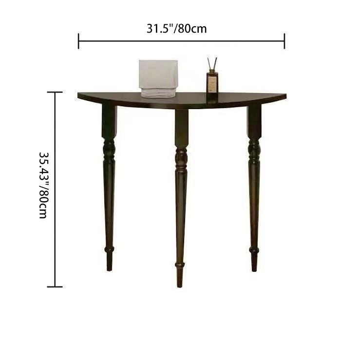 Traditional French Half-Circle Pine Wood Solid Wood Console Table For The Entryways