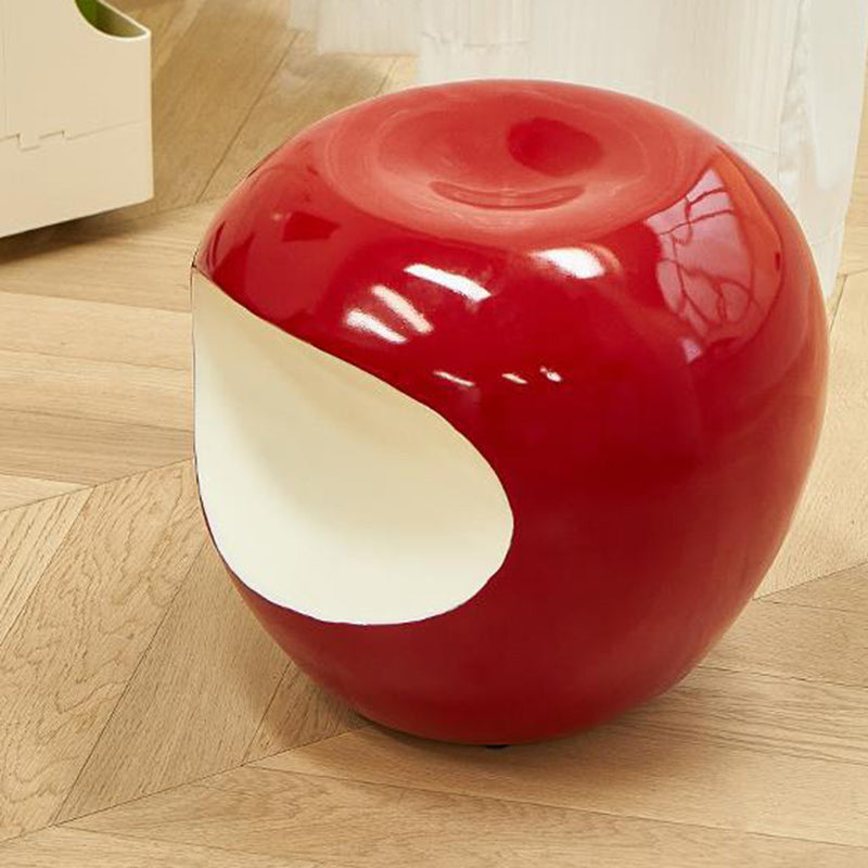 Moderne Art Deco Apfel Rundharz Stuhl Rückenfrei Ohne Armlehnen Für Schlafzimmer 