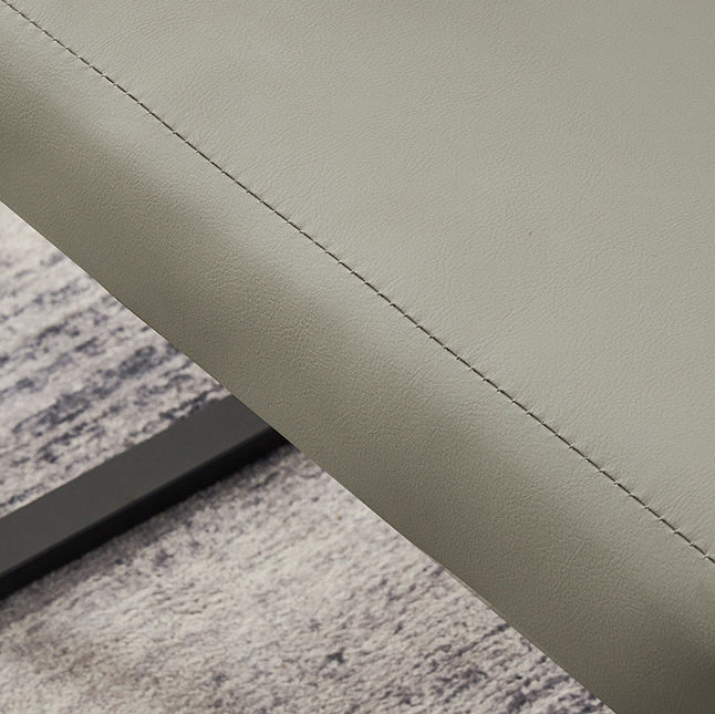 Dossier de chaise contemporain scandinave carré en acier au carbone et cuir synthétique Nappa pour salon 